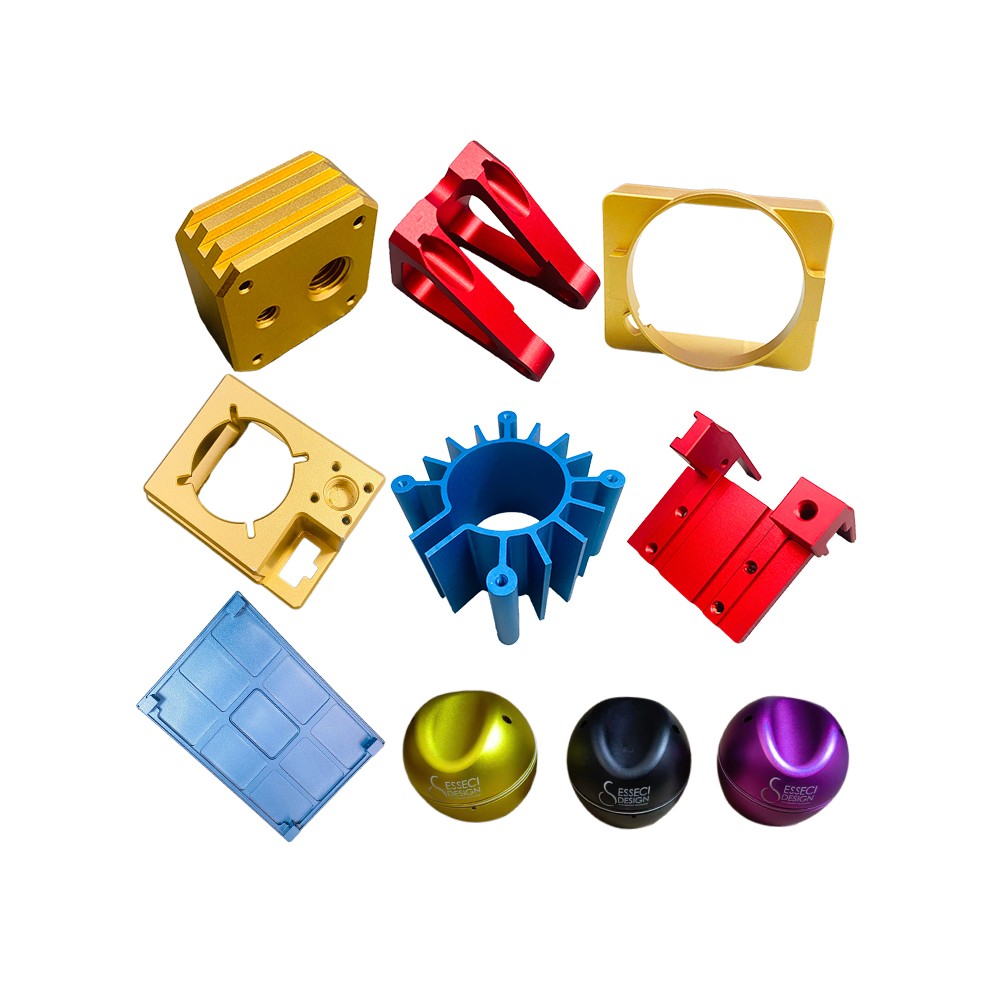 Color anodized CNC components